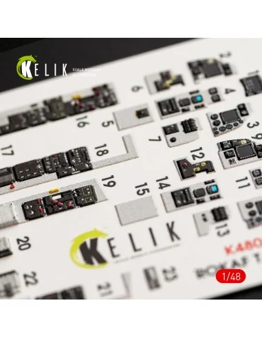 T-50 ROKAF interior 3D decals for Academy kit, 1/48 - Kelik K48057