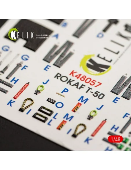 [NO_DESC] T-50 ROKAF interior 3D decals for Academy kit, 1/48 - Kel...