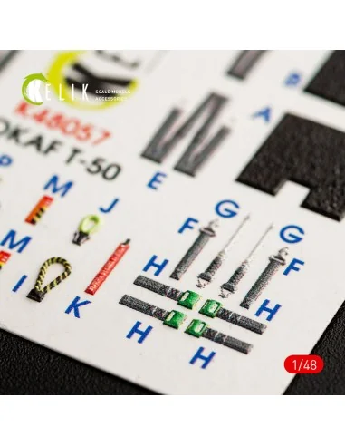 T-50 ROKAF interior 3D decals for Academy kit, 1/48 - Kelik K48057