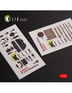 P-51H Mustang interior 3D decals for Modelsvit kit, 1/48 - Kelik K4...