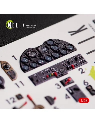 P-51H Mustang interior 3D decals for Modelsvit kit, 1/48 - Kelik K4...