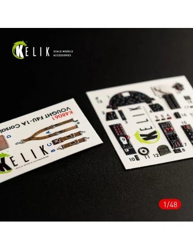 F4U-1A Corsair interior 3D decals for Tamiya kit, 1/48 - Kelik K48061