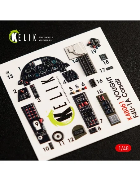 [NO_DESC] F4U-1A Corsair interior 3D decals for Tamiya kit, 1/48 - ...