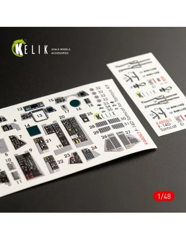 F-14D Tomcat interior 3D decals for Tamiya kit, 1/48 - Kelik K48063