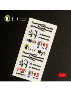 F-14D Tomcat interior 3D decals for Tamiya kit, 1/48 - Kelik K48063 2