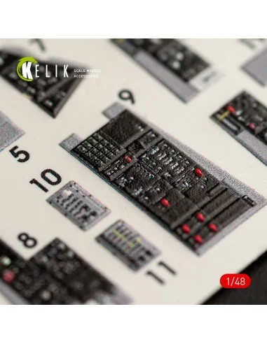 F-14D Tomcat interior 3D decals for Tamiya kit, 1/48 - Kelik K48063