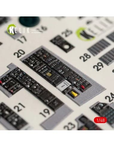 F-14D Tomcat interior 3D decals for Tamiya kit, 1/48 - Kelik K48063