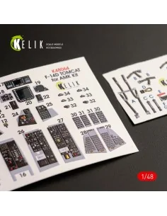 F-14D Tomcat interior 3D decals for AMK kit, 1/48 - Kelik K48064