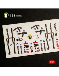 [NO_DESC] F-14D Tomcat interior 3D decals for AMK kit, 1/48 - Kelik... 2