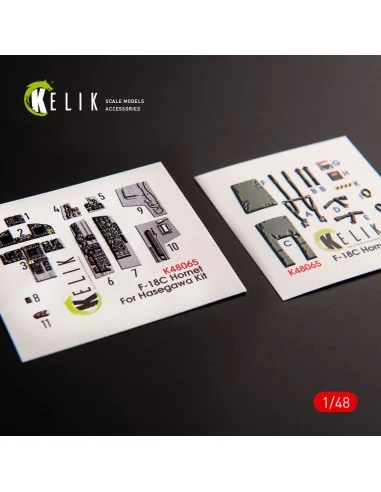 F-18C Hornet interior 3D decals for Hasegawa kit, 1/48 - Kelik K48065