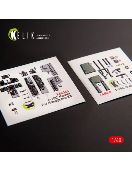F-18C Hornet interior 3D decals for Hasegawa kit, 1/48 - Kelik K48065