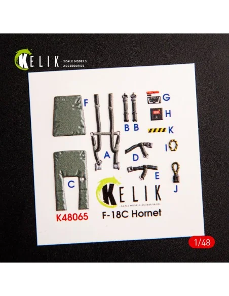 F-18C Hornet interior 3D decals for Hasegawa kit, 1/48 - Kelik K48065