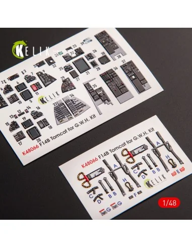 F-14B Tomcat interior 3D decals for GWH kit, 1/48 - Kelik K48066