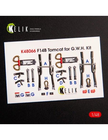 F-14B Tomcat interior 3D decals for GWH kit, 1/48 - Kelik K48066