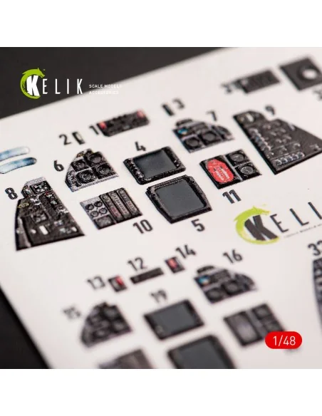 F-14B Tomcat interior 3D decals for GWH kit, 1/48 - Kelik K48066