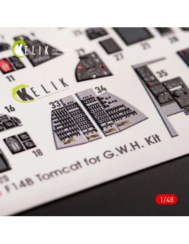 F-14B Tomcat interior 3D decals for GWH kit, 1/48 - Kelik K48066