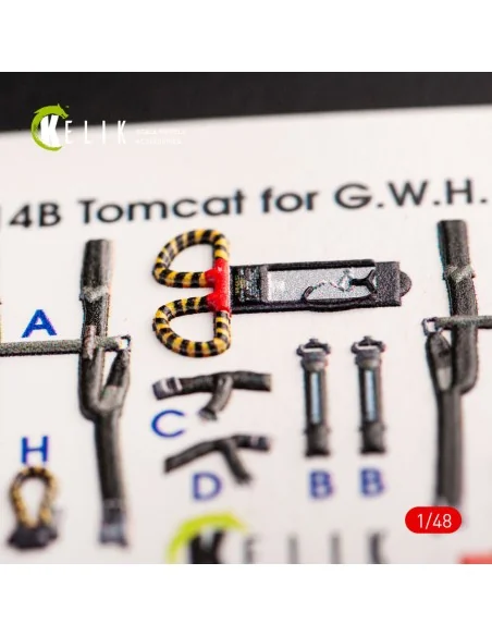 F-14B Tomcat interior 3D decals for GWH kit, 1/48 - Kelik K48066