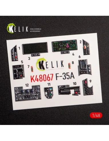 F-35A interior 3D decals for Tamiya kit, 1/48 - Kelik K48067