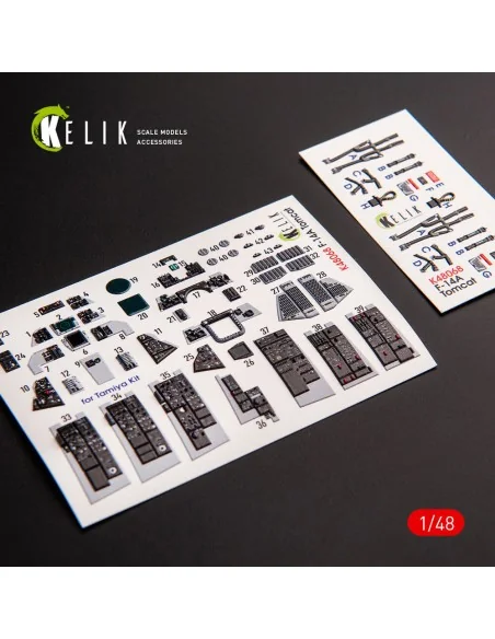 F-14A Tomcat late interior 3D decals for Tamiya kit, 1/48 - Kelik K...