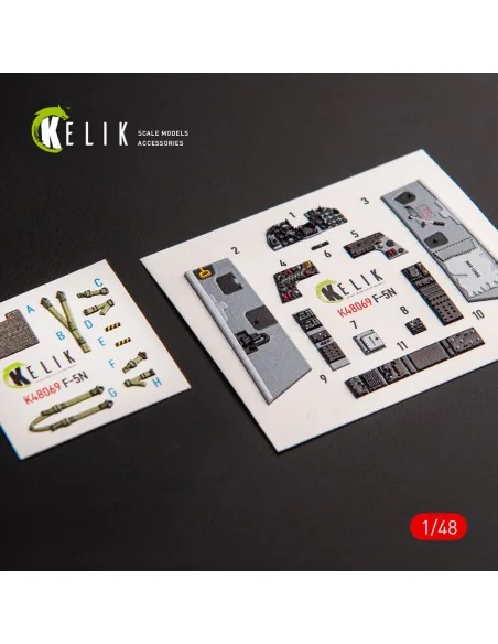 F-5N interior 3D decals for AFV Club kit, 1/48 - Kelik K48069
