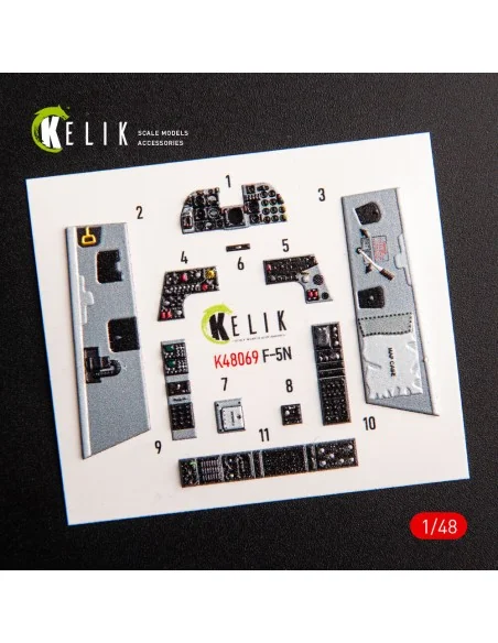 F-5N interior 3D decals for AFV Club kit, 1/48 - Kelik K48069
