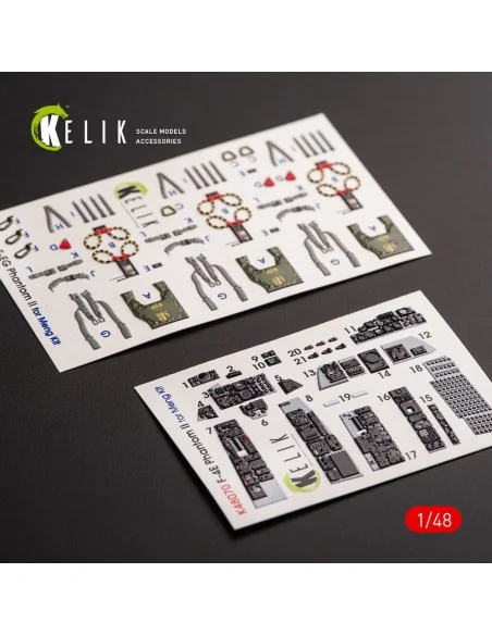 F-4E Phantom II interior 3D decals for Meng kit, 1/48 - Kelik K48070