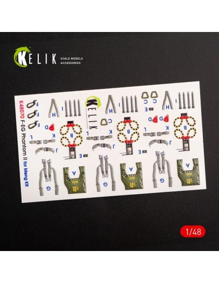 F-4E Phantom II interior 3D decals for Meng kit, 1/48 - Kelik K48070