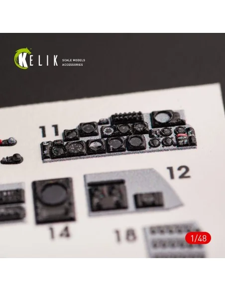 F-4E Phantom II interior 3D decals for Meng kit, 1/48 - Kelik K48070