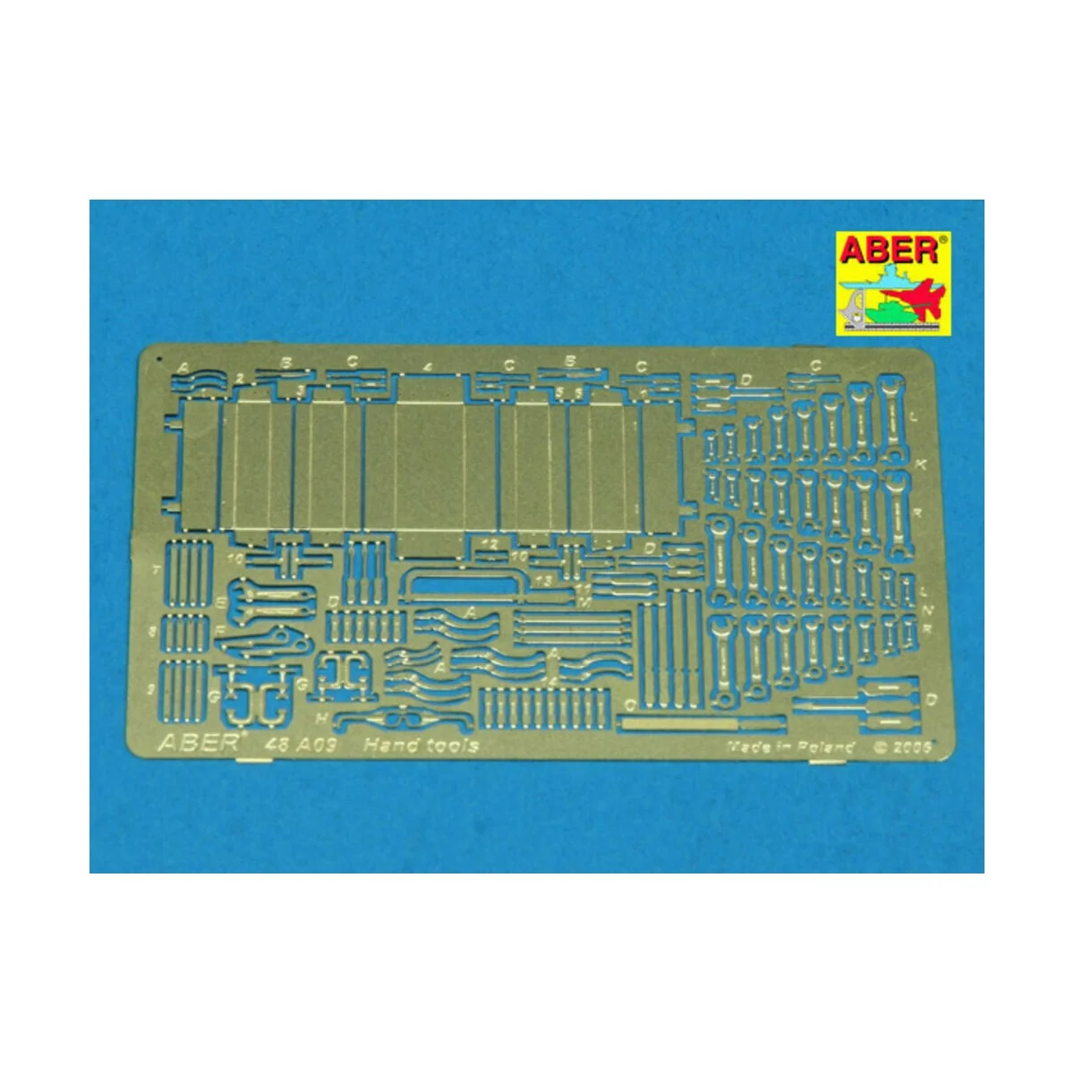Hand tools, 1/48 - Aber Models 48 A09 Hand tools, 1/48 - Aber Models 48 A09