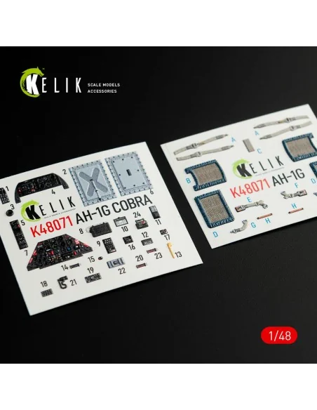 AH-1G interior 3D decals forICM/SpecialHobby kit, 1/48 - Kelik K48071