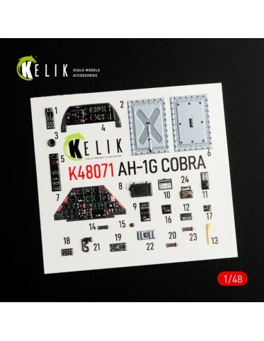 AH-1G interior 3D decals forICM/SpecialHobby kit, 1/48 - Kelik K48071