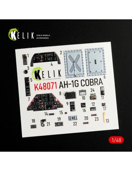 AH-1G interior 3D decals forICM/SpecialHobby kit, 1/48 - Kelik K48071