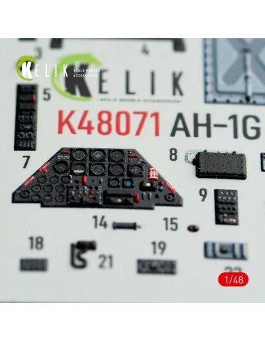 AH-1G interior 3D decals forICM/SpecialHobby kit, 1/48 - Kelik K48071