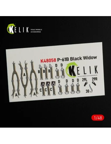 P-61B 'Black Widow' interior 3D decals for GWH kit, 1/48 - Kelik K4...