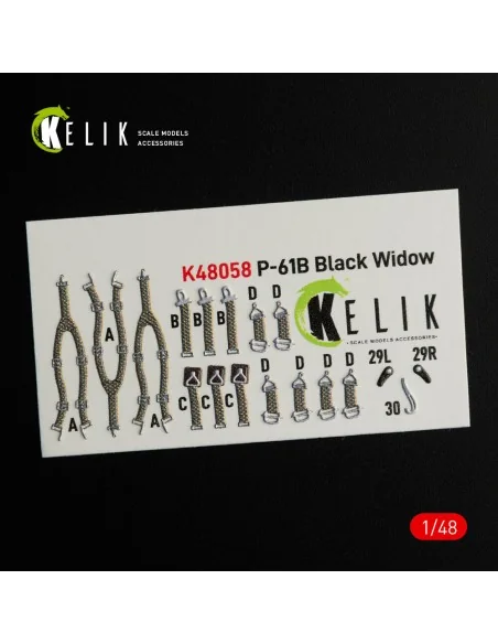 P-61B 'Black Widow' interior 3D decals for GWH kit, 1/48 - Kelik K4...