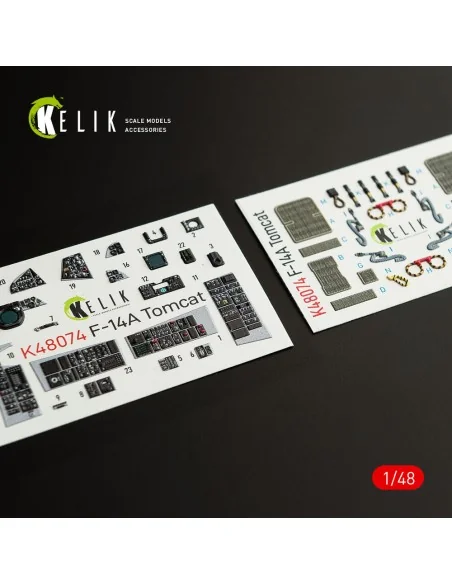 F-14A Tomcat interior 3D decals for Italeri kit, 1/48 - Kelik K48074