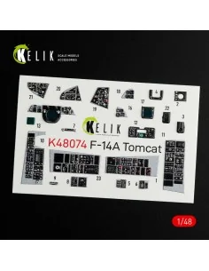F-14A Tomcat interior 3D decals for Italeri kit, 1/48 - Kelik K48074 2