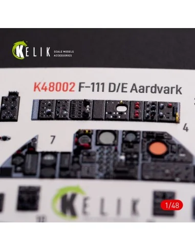 F-111 D/E Aardvark interior 3D decals for HobbyBoss kit, 1/48 - Kel...