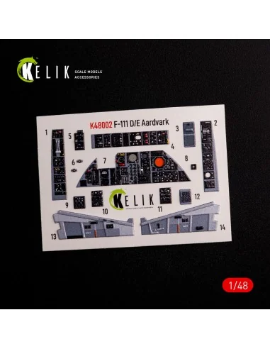 [NO_DESC] F-111 D/E Aardvark interior 3D decals for HobbyBoss kit, ...