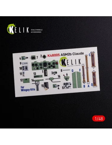 A5M2B Claude interior 3D decals for WingsyKits kit, 1/48 - Kelik K4...