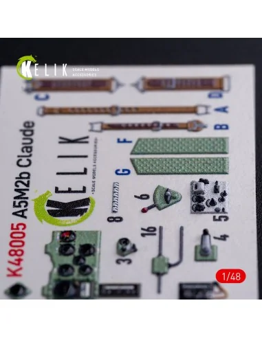 A5M2B Claude interior 3D decals for WingsyKits kit, 1/48 - Kelik K4...