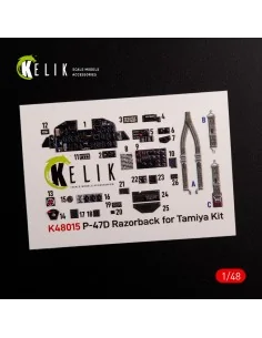 [NO_DESC] P-47D Razorback interior 3D decals for Tamiya kit, 1/48 -... 2