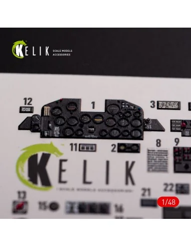 P-47D Razorback interior 3D decals for Tamiya kit, 1/48 - Kelik K48015