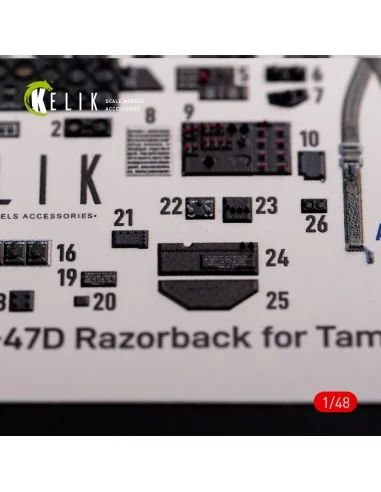 P-47D Razorback interior 3D decals for Tamiya kit, 1/48 - Kelik K48015