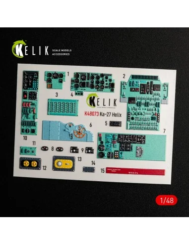 Ka-27 Helix interior 3D decals for HobbyBoss kit, 1/48 - Kelik K48073