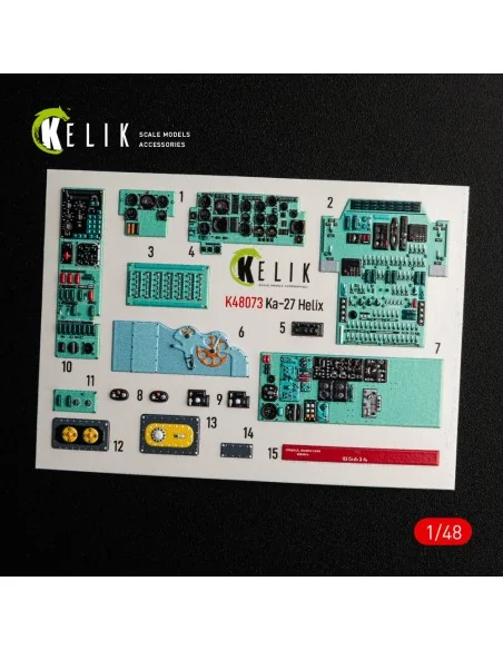 Ka-27 Helix interior 3D decals for HobbyBoss kit, 1/48 - Kelik K48073