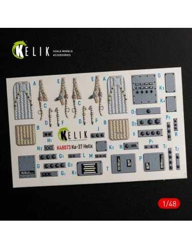 Ka-27 Helix interior 3D decals for HobbyBoss kit, 1/48 - Kelik K48073