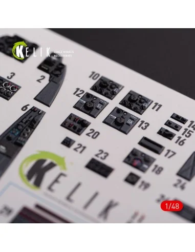 Messerschmitt Me-410 A1 interior 3D decals for Meng Model kit, 1/48...