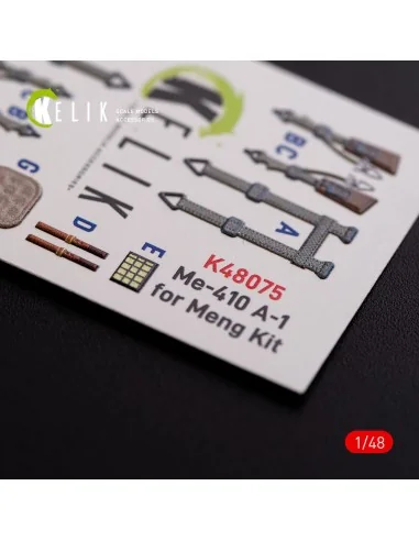 Messerschmitt Me-410 A1 interior 3D decals for Meng Model kit, 1/48...