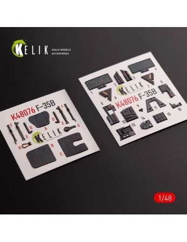 [NO_DESC] F-35B interior 3D decals for Tamiya kit, 1/48 - Kelik K48076